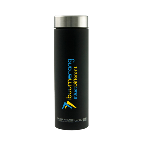 >> IB - Double Wall Travel Tumbler (Black/Silver)